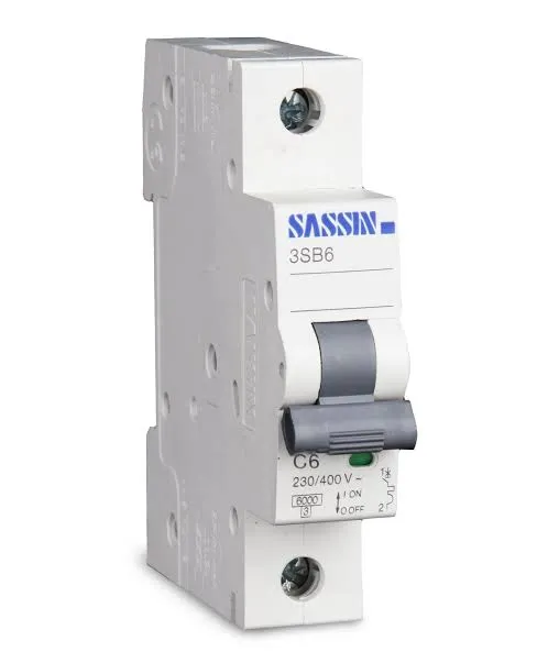 کلید مینیاتوری Sassin C6 (تک پل)