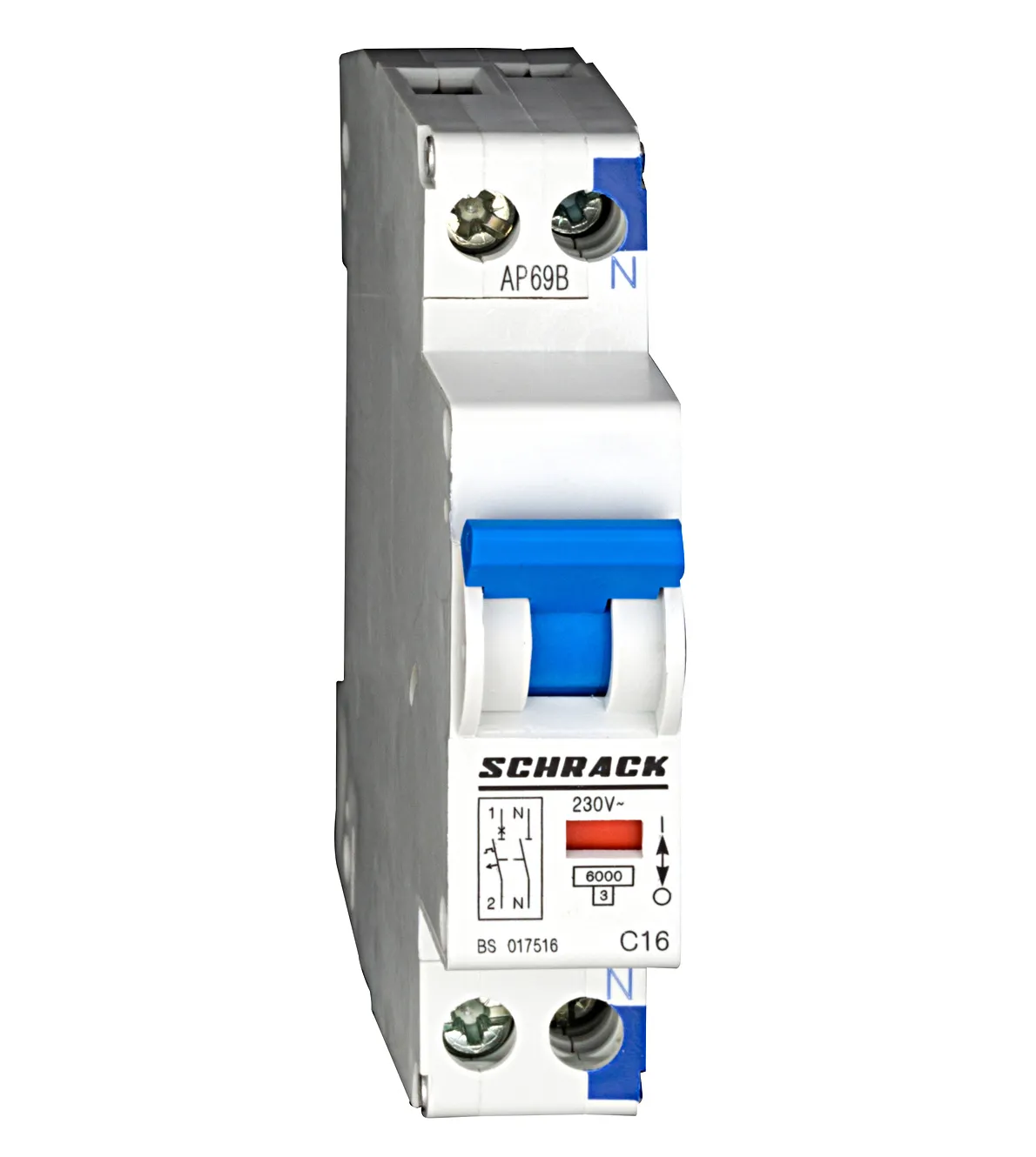 کلید مینیاتوری Schrack C16 (تک پل)