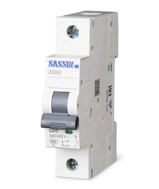 کلید مینیاتوری Sassin C25 (تک پل)