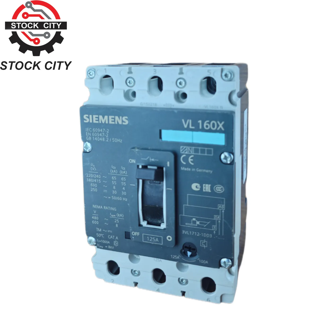 کلید اتوماتیک تنظیمی Siemens 125A (استوک)